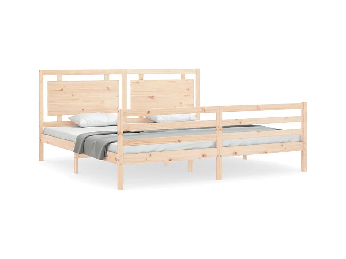 Bettgestell ohne Matratze 200x200 cm Massivholz