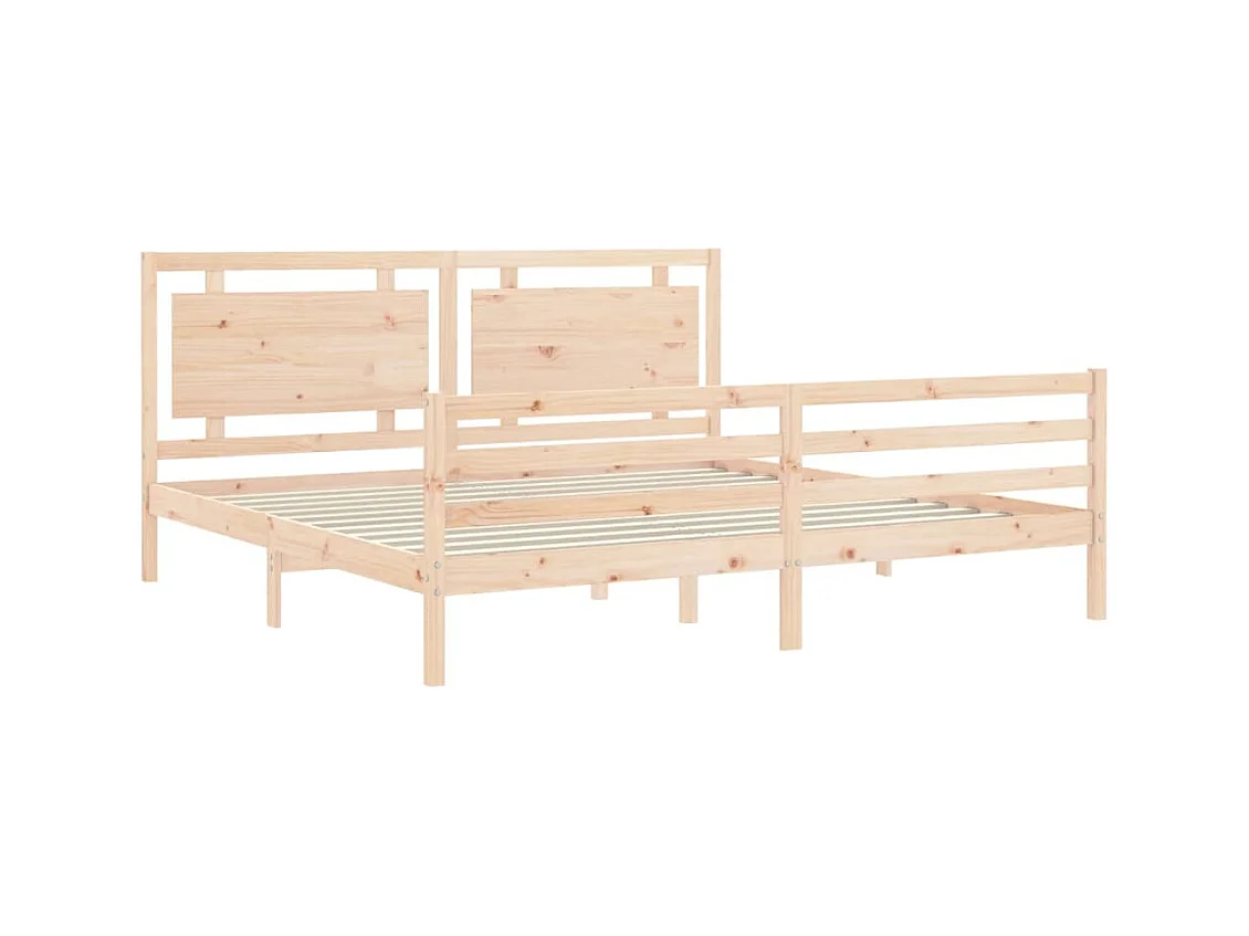 Bettgestell ohne Matratze 200x200 cm Massivholz