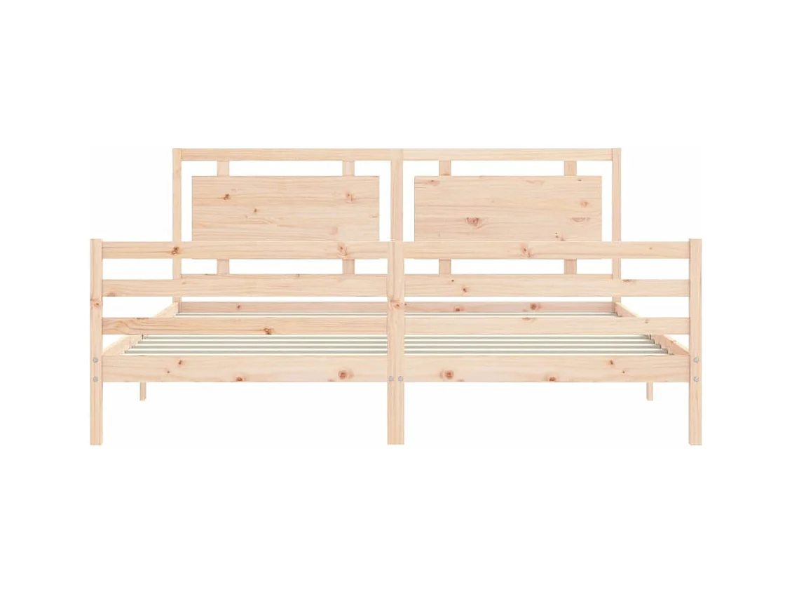 Bettgestell ohne Matratze 200x200 cm Massivholz