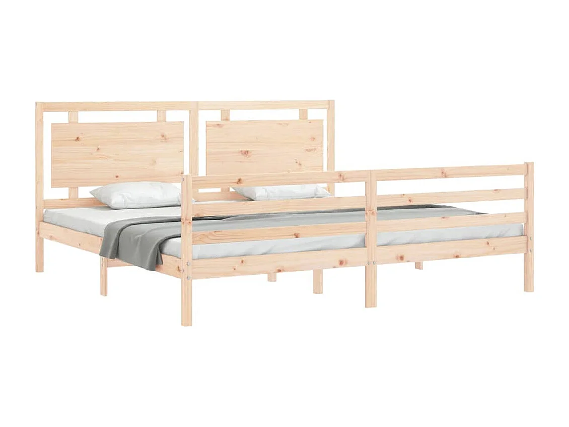 Cadre de lit sans matelas 200x200 cm bois massif