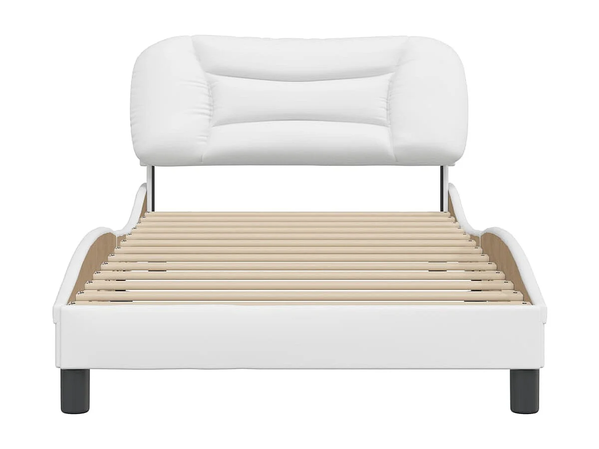Struttura letto senza materasso bianco 100x200 cm similpelle