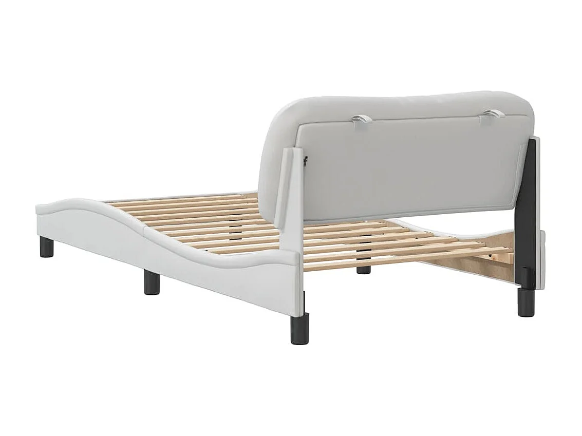 Struttura letto senza materasso bianco 100x200 cm similpelle