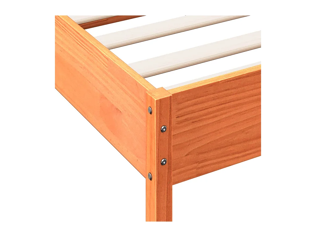 Bedframe zonder matras bruin gewaxt 120x190cm massief grenenhout