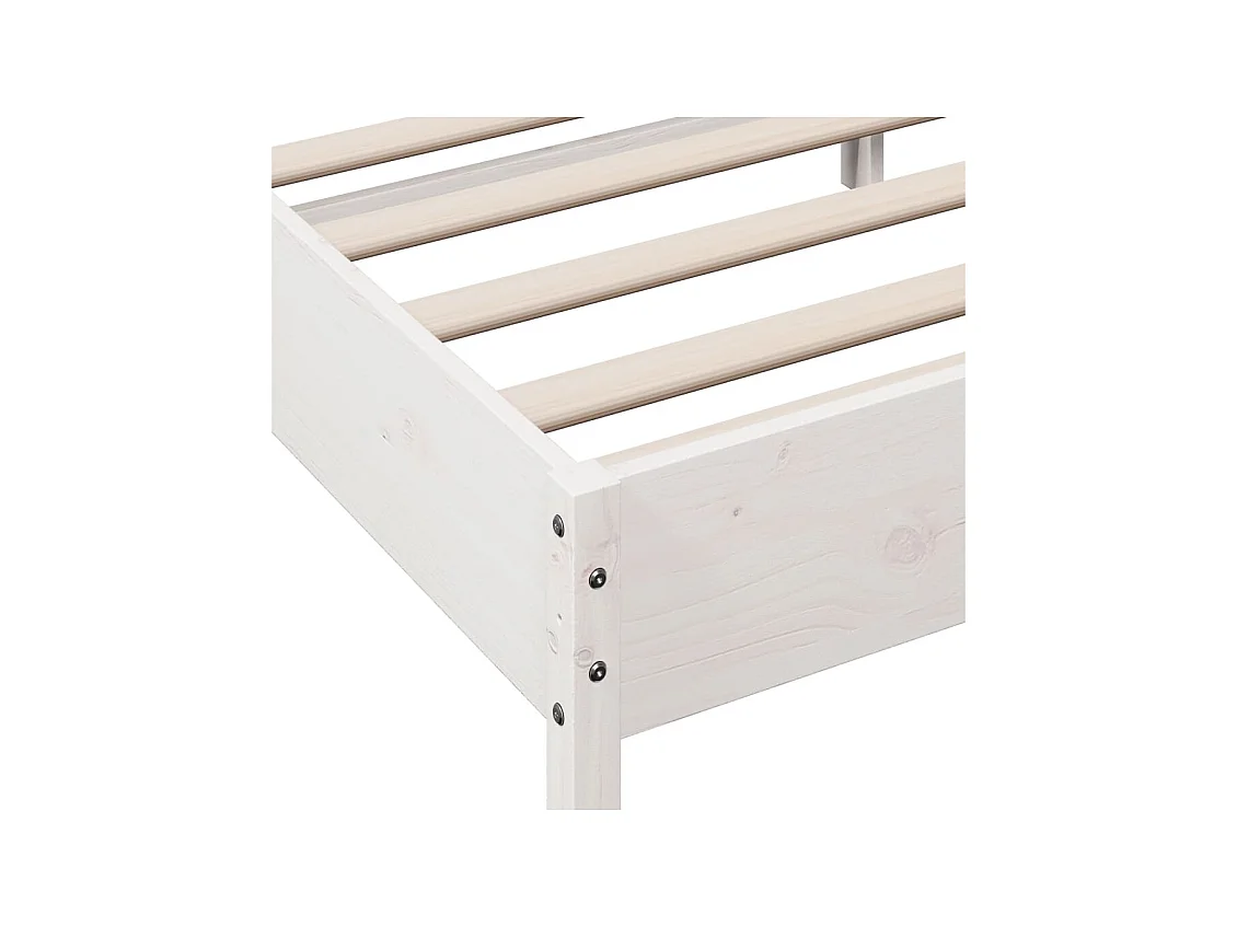 Bedframe zonder matras wit 180x200 cm massief grenenhout