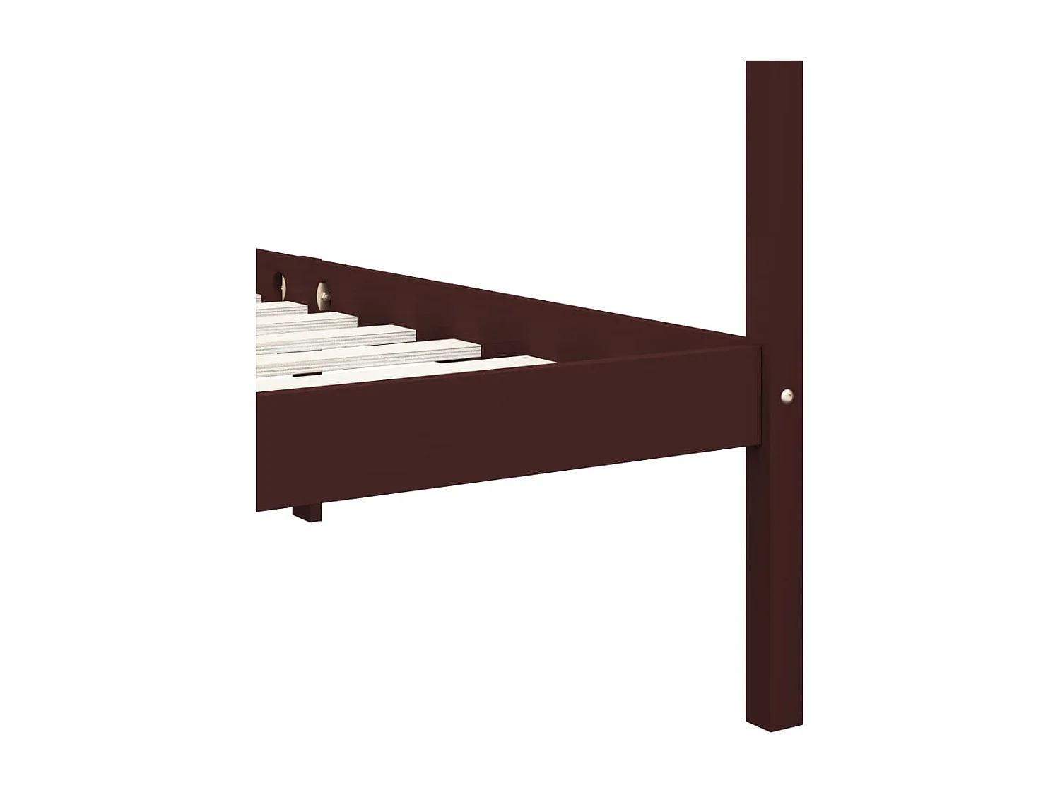 Hemelbedframe zonder matras massief hout 120x200 cm