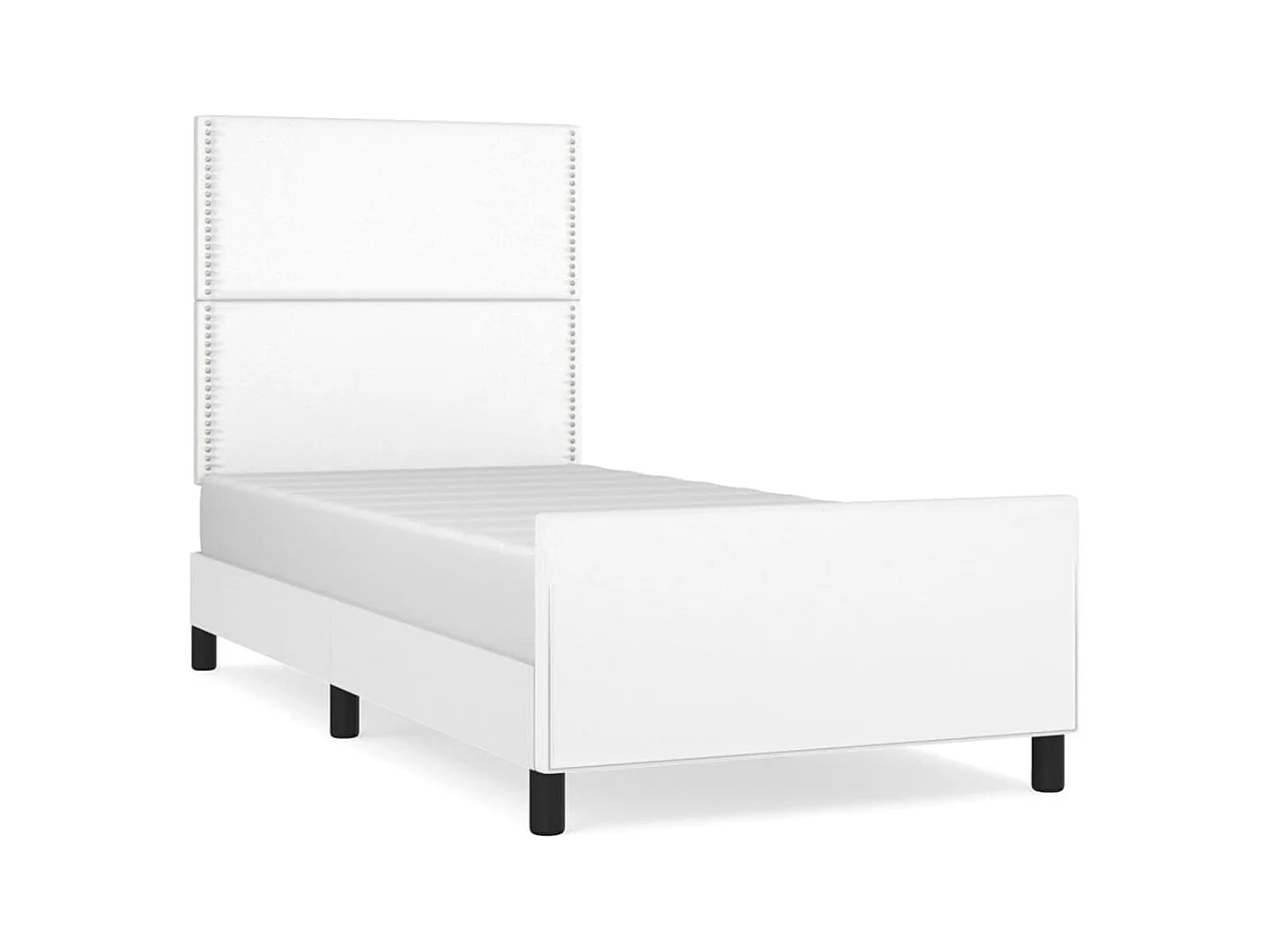 Bedframe zonder matras wit 90x200 cm kunstleer