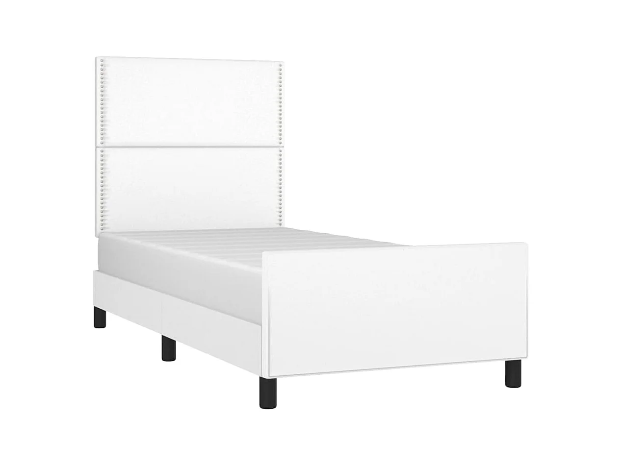 Bedframe zonder matras wit 90x200 cm kunstleer