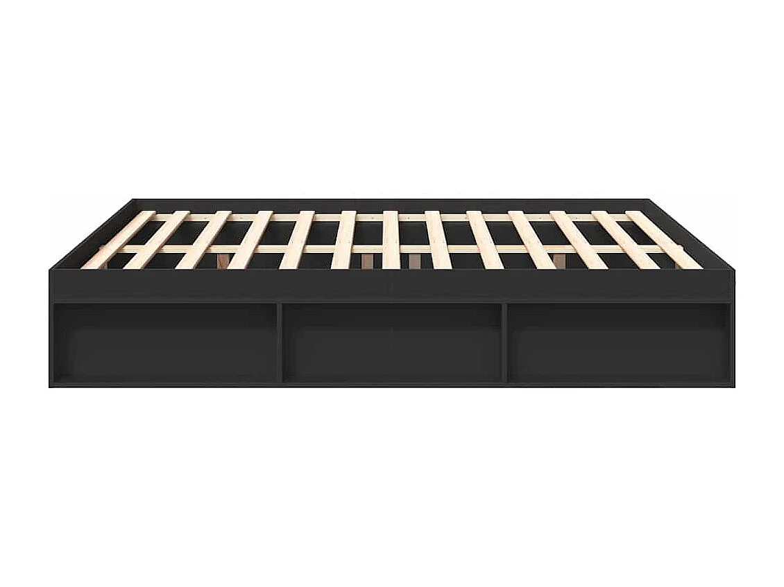 Estructura de cama sin colchón negra 180x200 cm