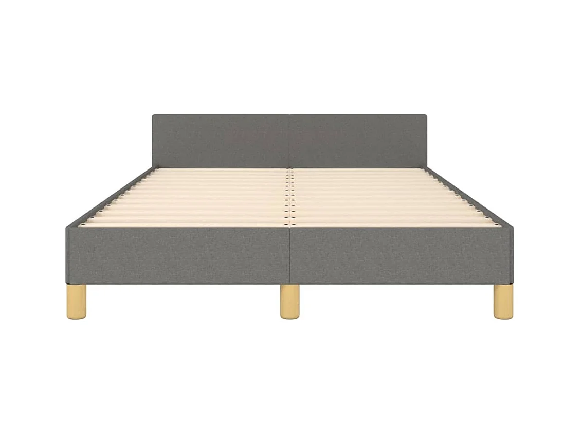 Struttura letto senza materasso tessuto grigio scuro 120x200 cm