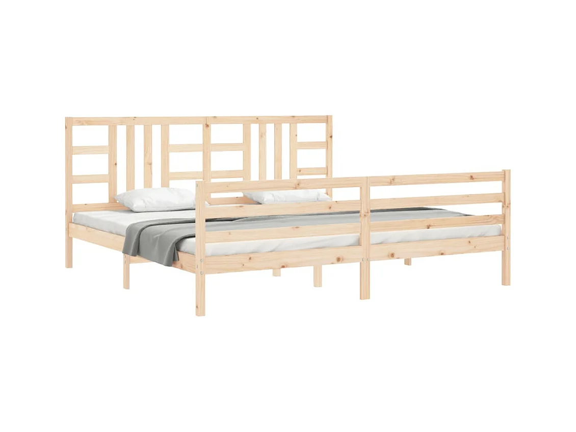Cadre de lit sans matelas 200x200 cm bois massif