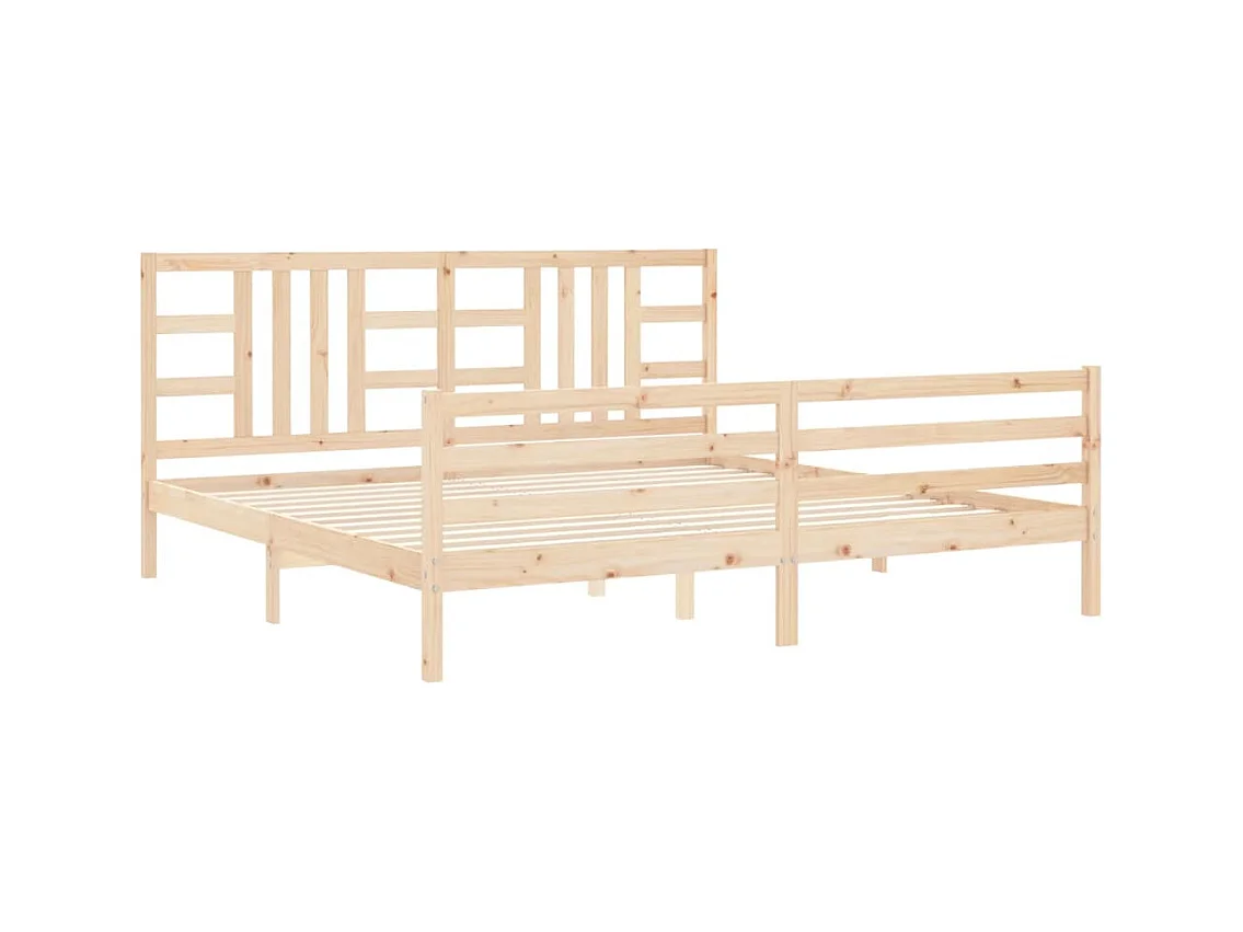 Cadre de lit sans matelas 200x200 cm bois massif