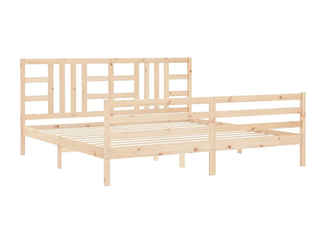 Estructura de cama sin colchón 200x200 cm madera maciza