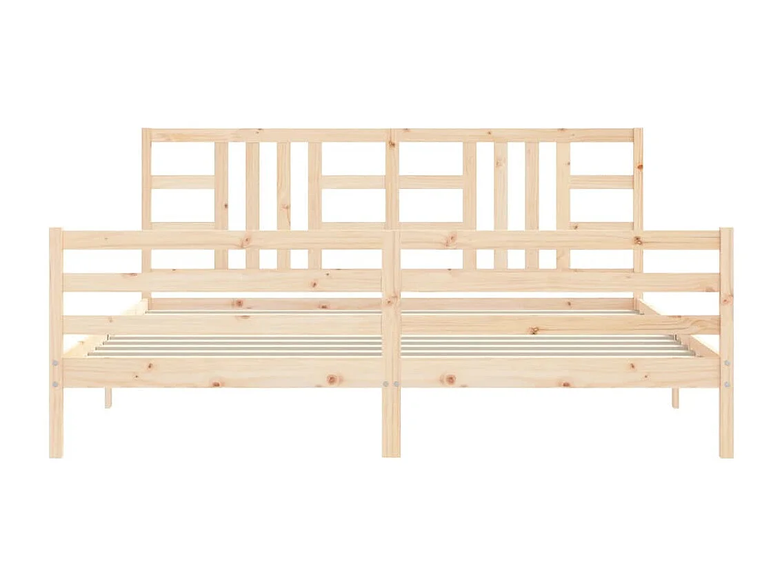 Estructura de cama sin colchón 200x200 cm madera maciza