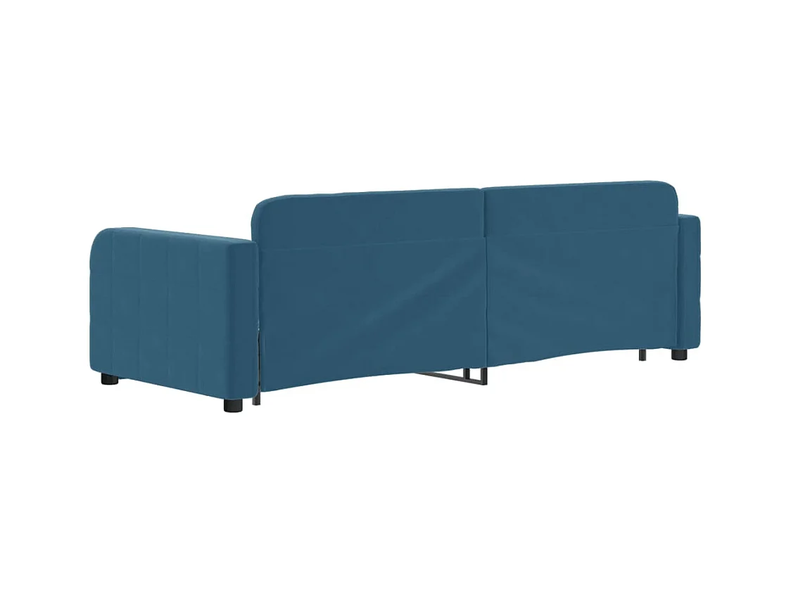 Cama de día con nido sin colchón azul 80x200 cm