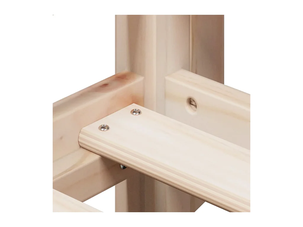 Cama alta sin colchón 80x200 cm madera maciza de pino