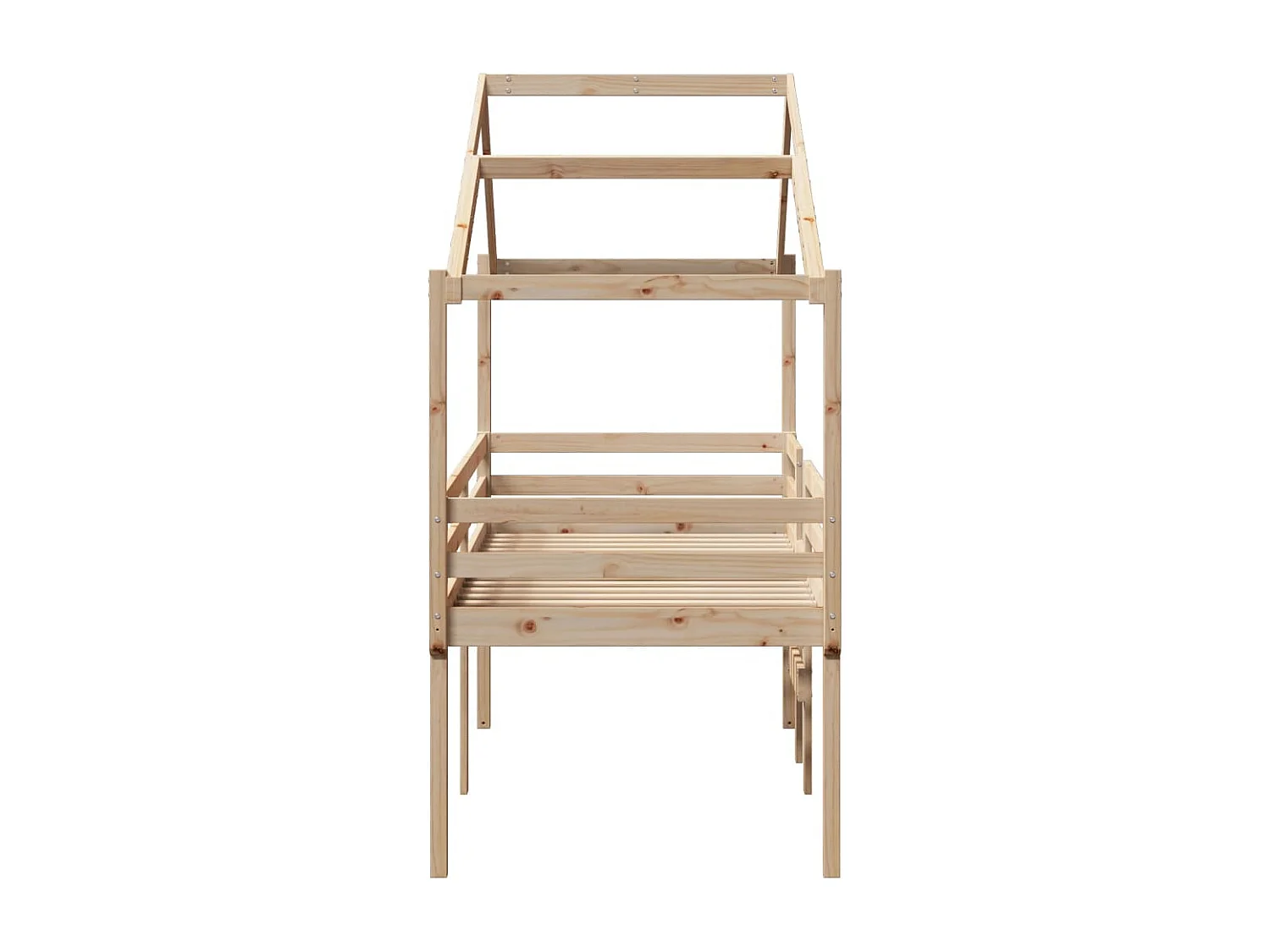 Letto alto senza materasso 80x200 cm in legno massello di pino