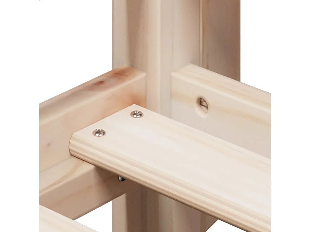 Letto alto senza materasso 80x200 cm in legno massello di pino