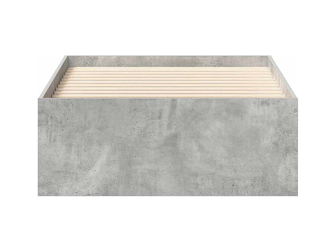 Struttura letto grigio cemento senza materasso 90x200 cm