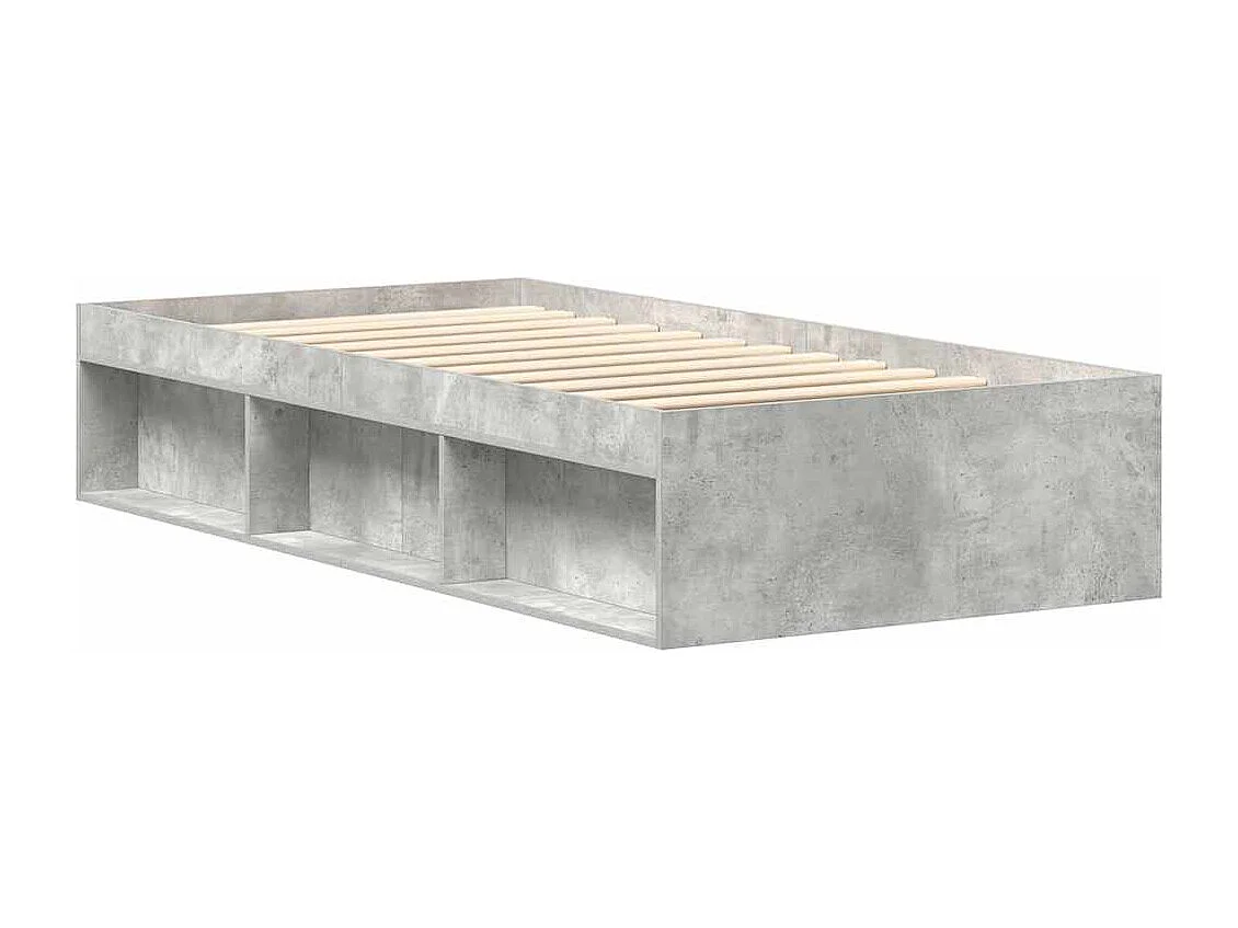 Betongraues Bettgestell ohne Matratze 90x200 cm