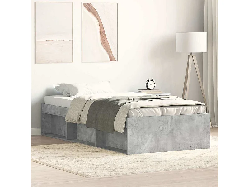 Betongrijs bedframe zonder matras 90x200 cm