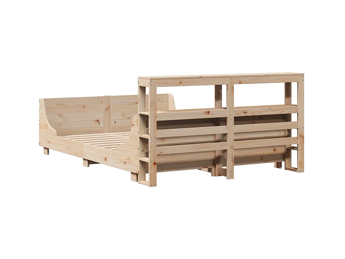 Bettgestell ohne Matratze 160x200 cm Kiefer Massivholz