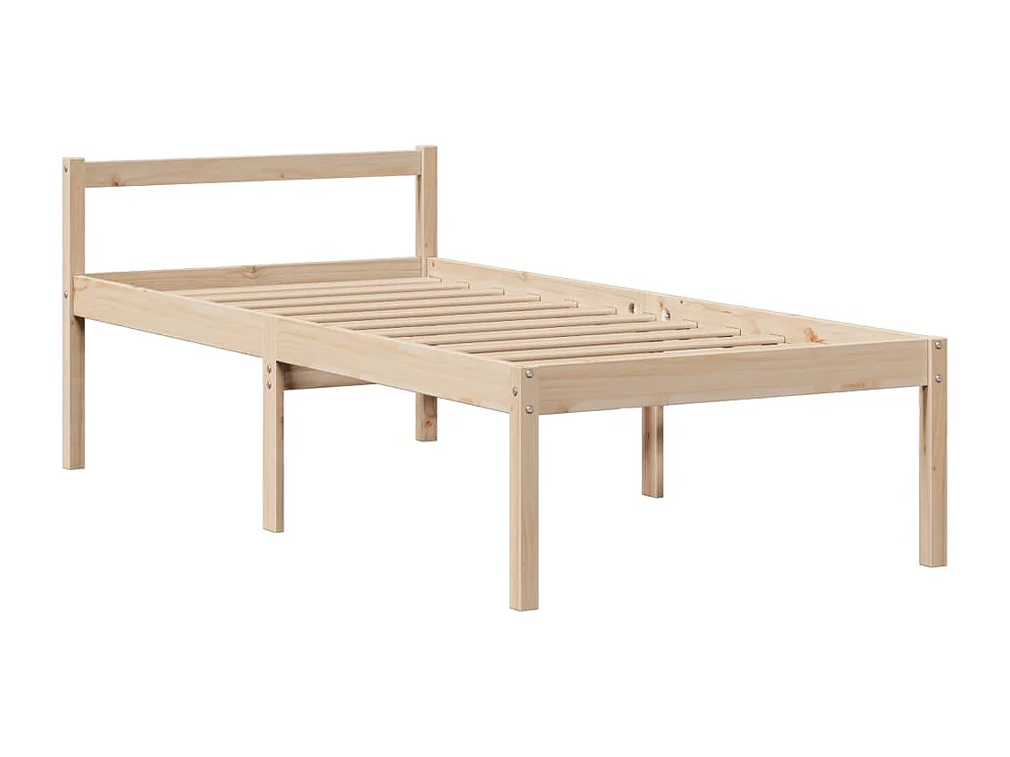 Cama biblioteca sin colchón 100x200 cm madera maciza de pino