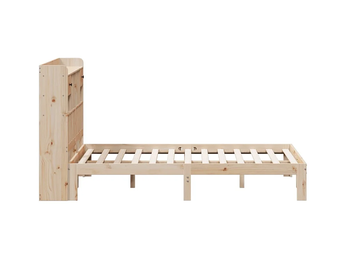 Cama biblioteca sin colchón 160x200 cm madera maciza de pino