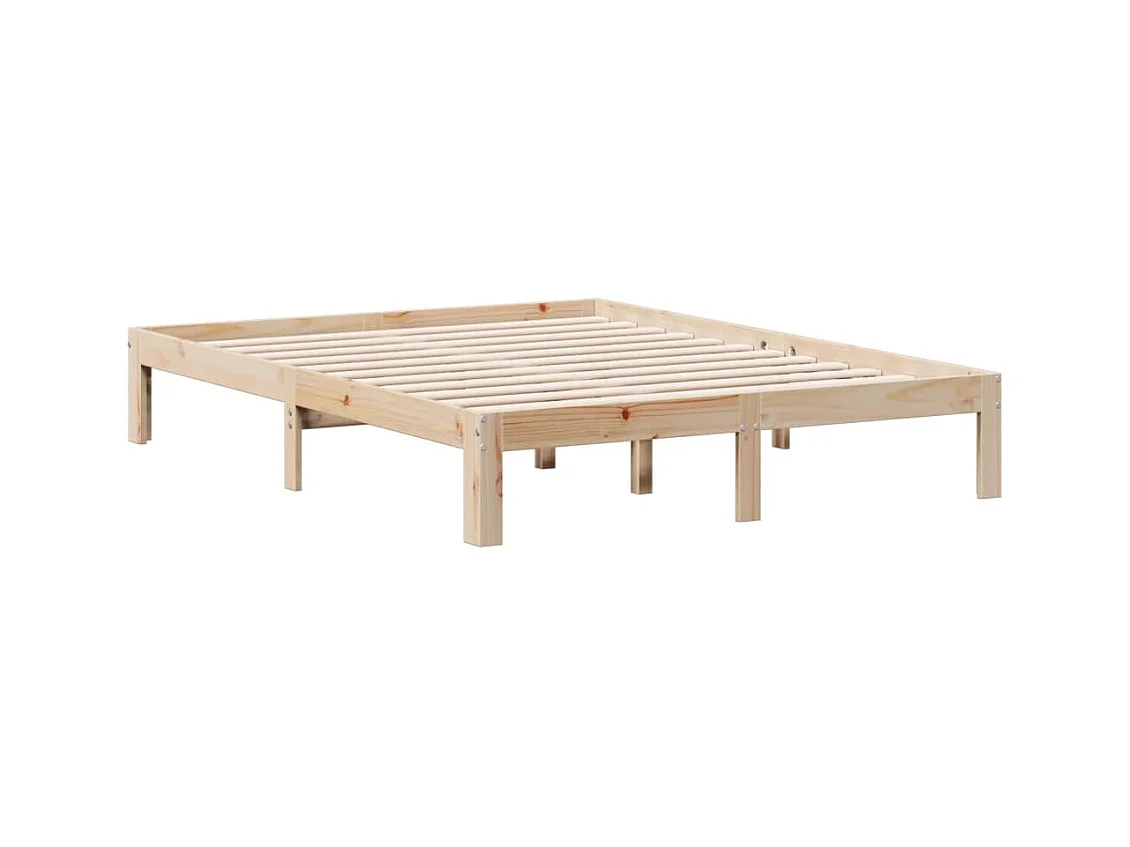Bibliotheekbed zonder matras 160x200 cm massief grenenhout