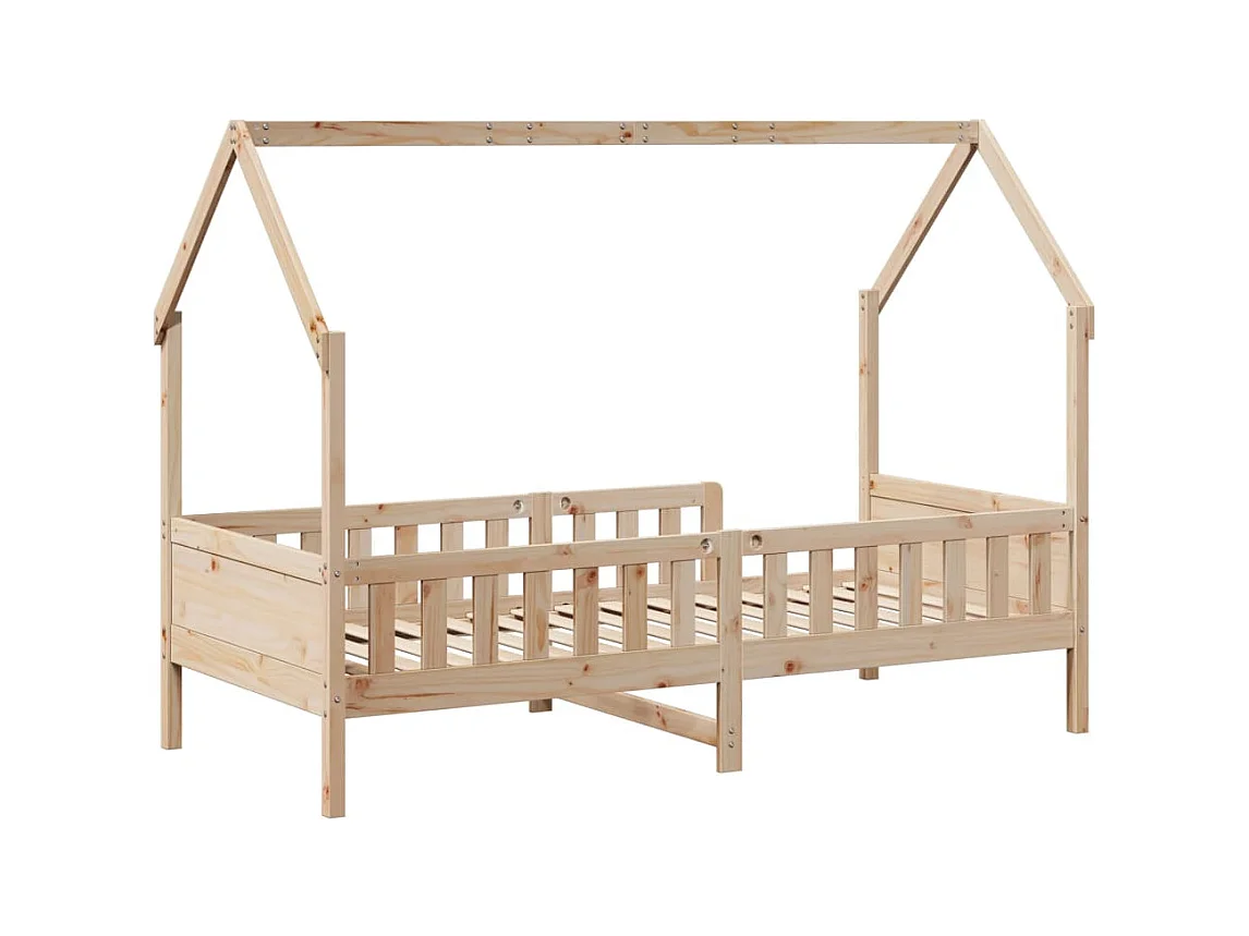 Kinderbedframe huisvorm zonder matras grenen