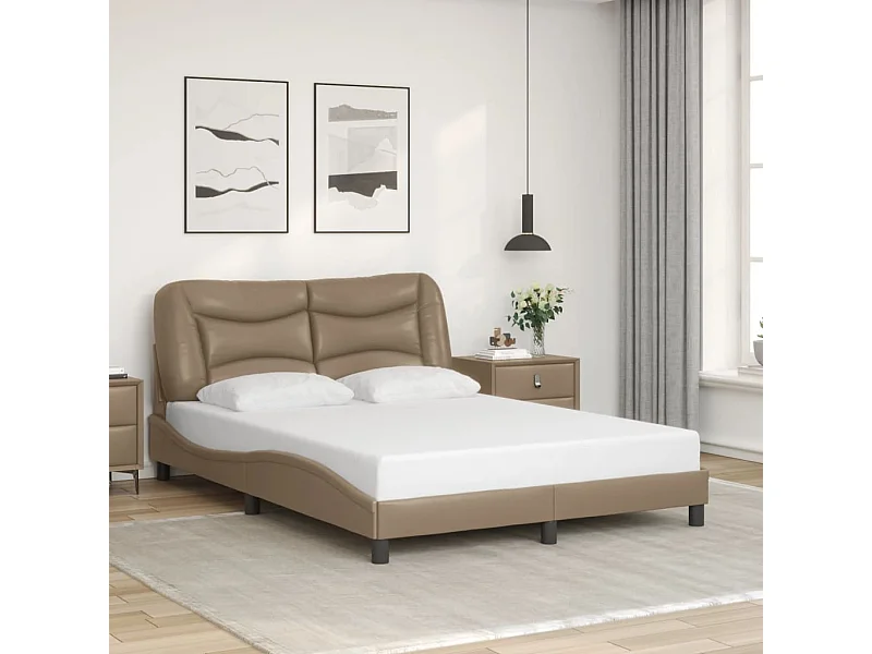 Bedframe zonder matras cappuccino 120x200 cm kunstleer