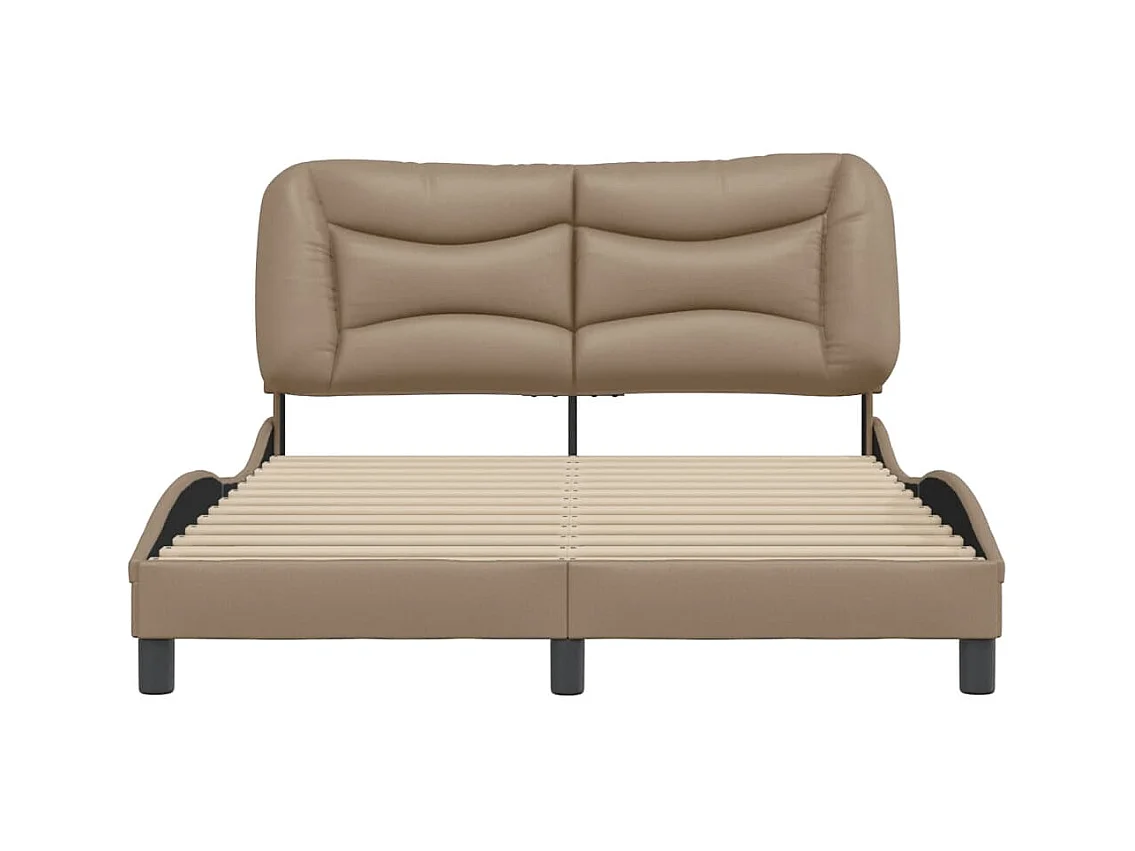 Bedframe zonder matras cappuccino 120x200 cm kunstleer