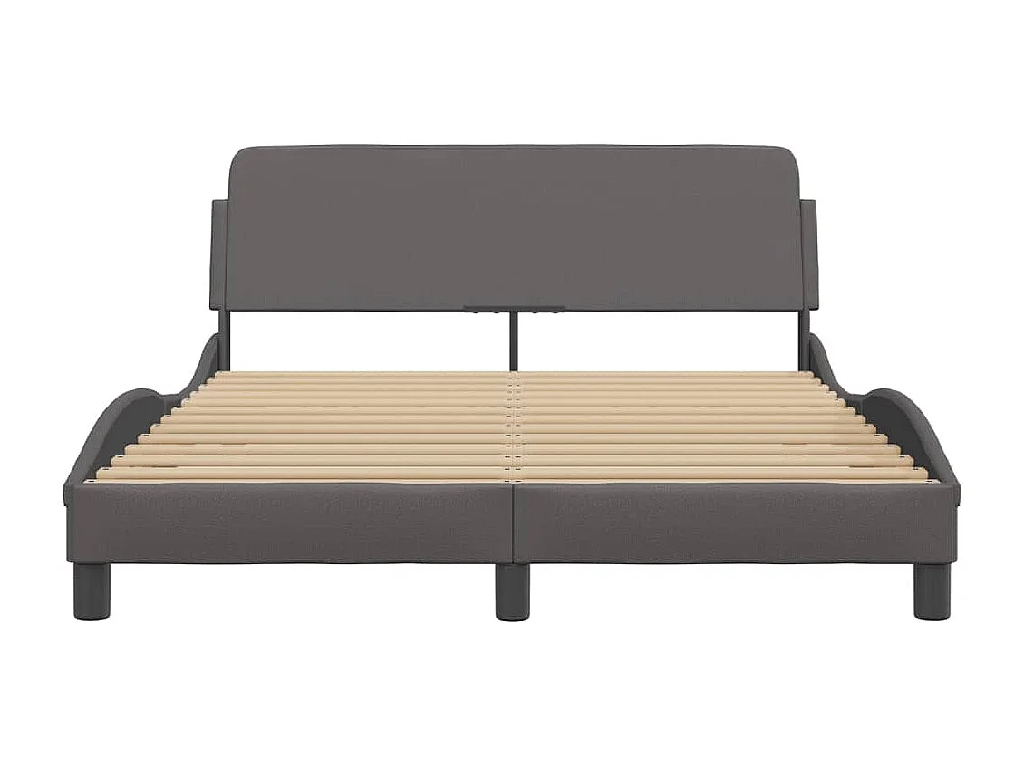 Bedframe zonder matras grijs 140x190 cm soortgelijk leer