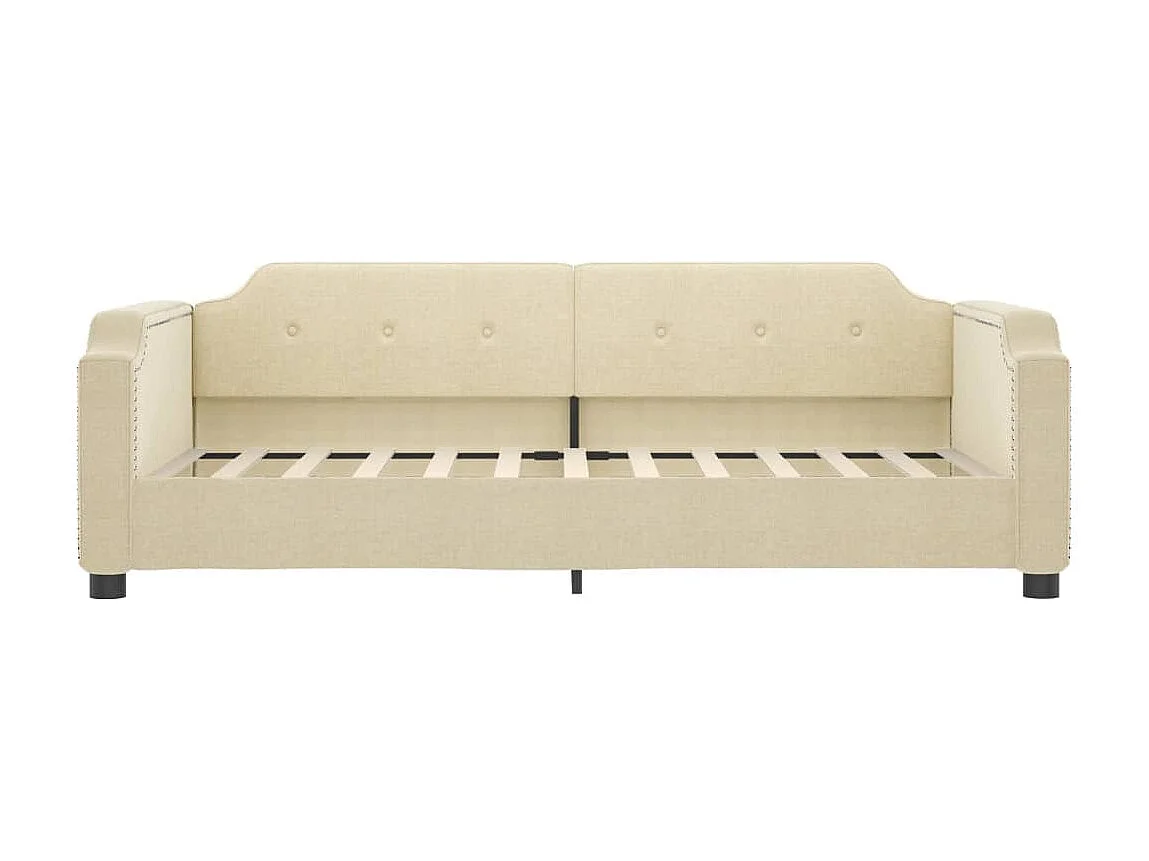 Lit de repos sans matelas crème 80x200 cm tissu