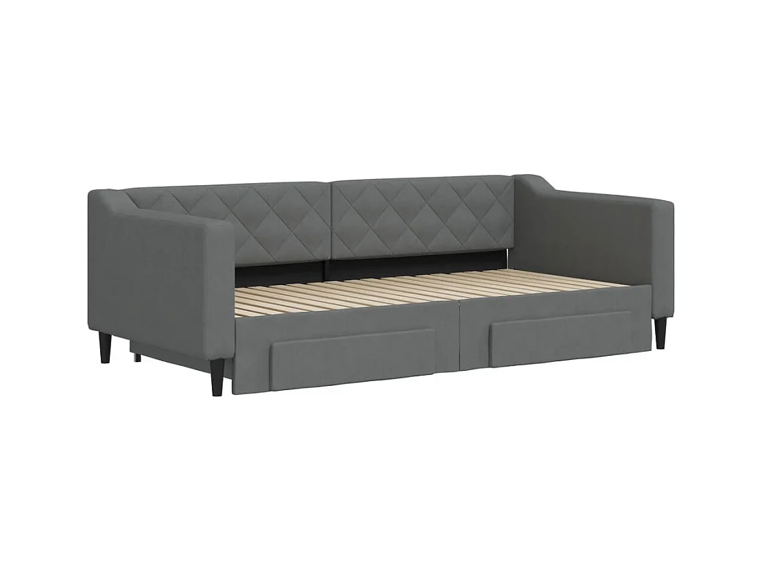 Dagbed met onderschuifbed en lades zonder matras 90x190 cm