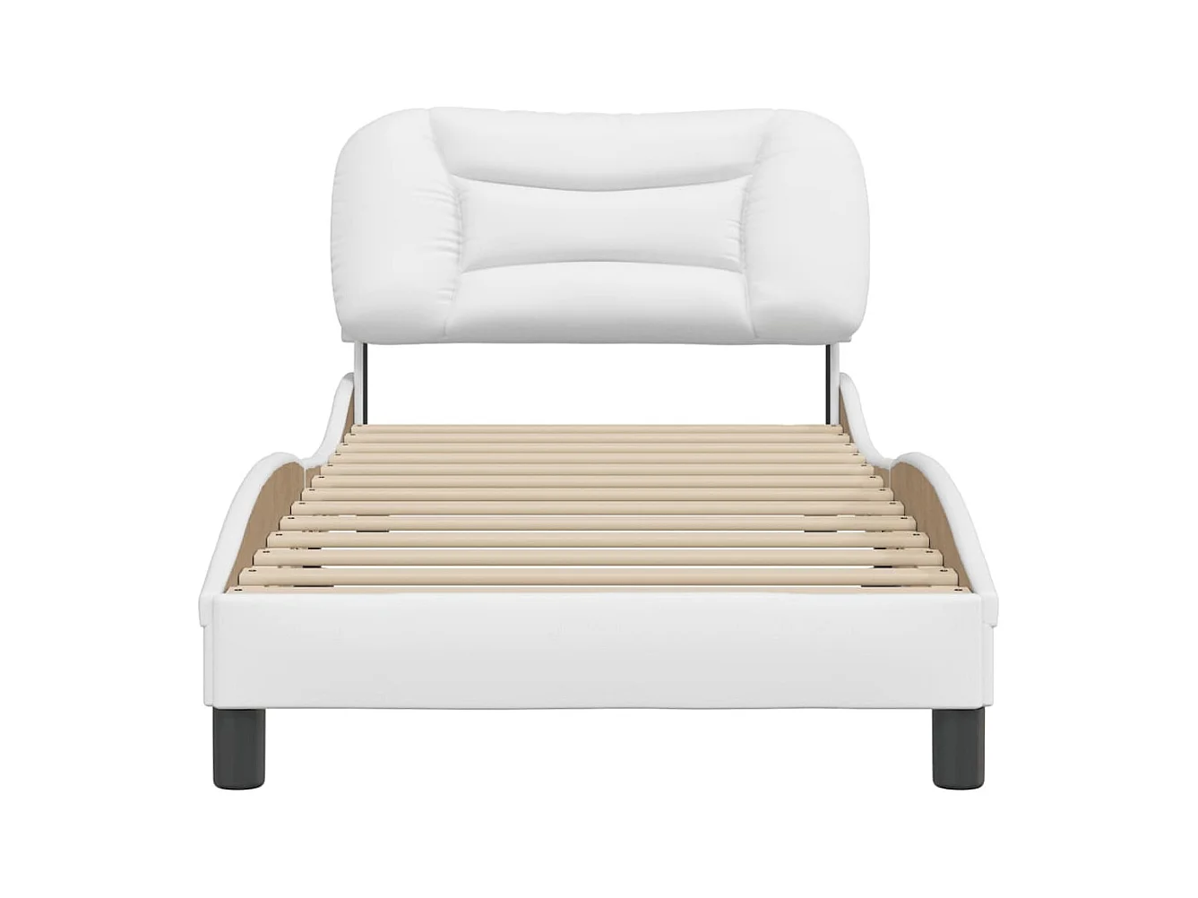 Bedframe zonder matras wit 80x200 cm kunstleer