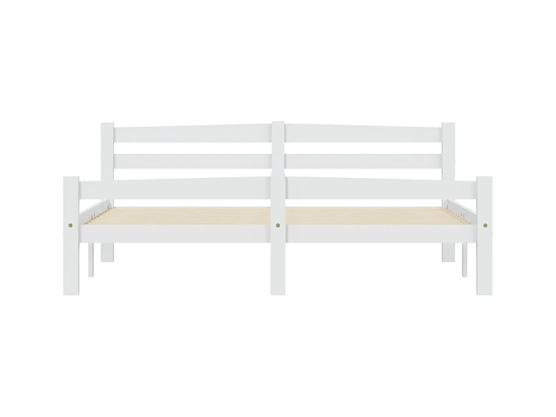 Bettgestell ohne Matratze weiß Massivholz Kiefer 160x200 cm