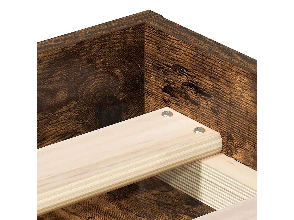 Bedframe zonder matras gerookt eiken 120x190 cm