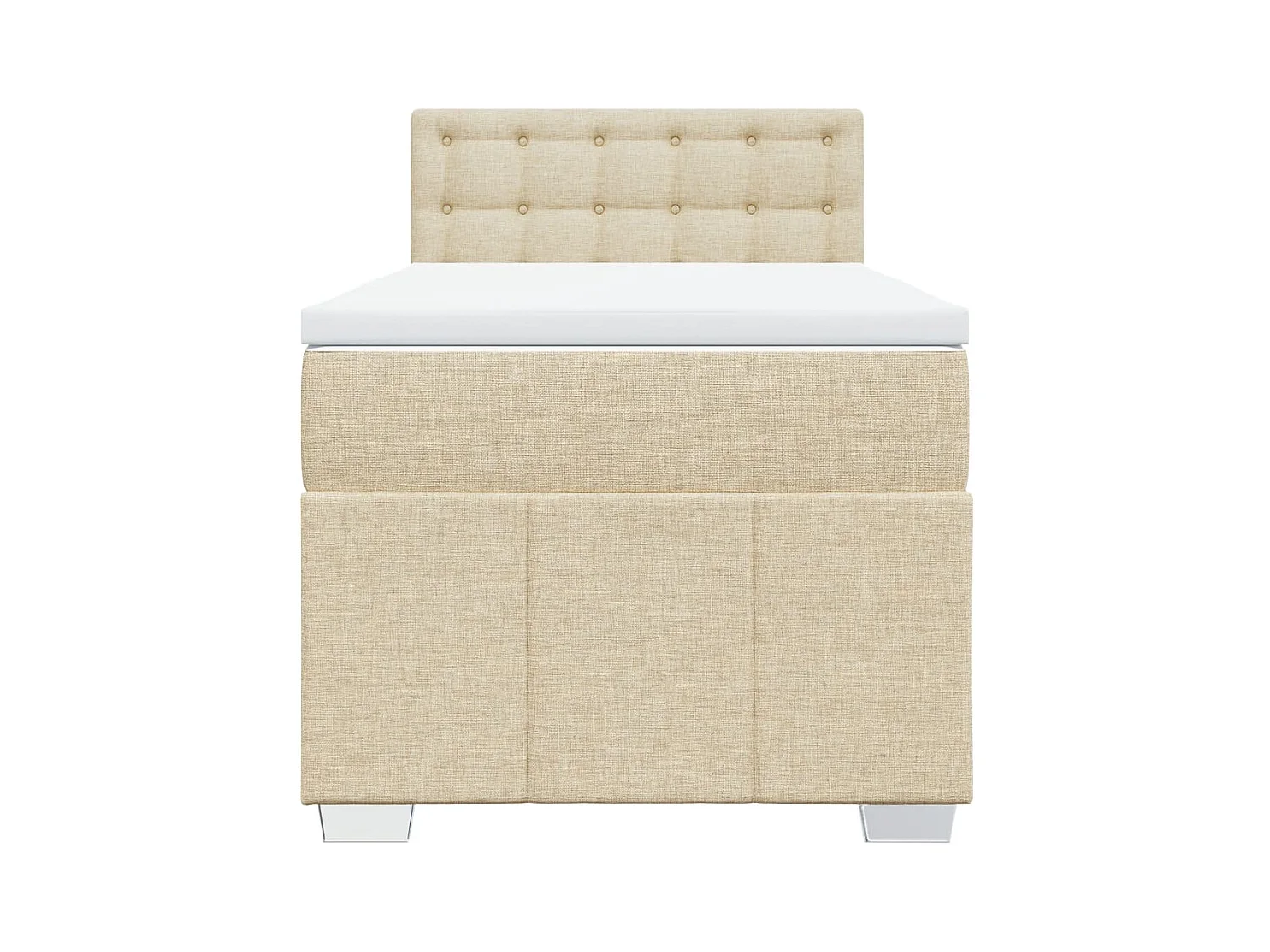 Rete a doghe con materasso Crema 90x200 cm Tessuto