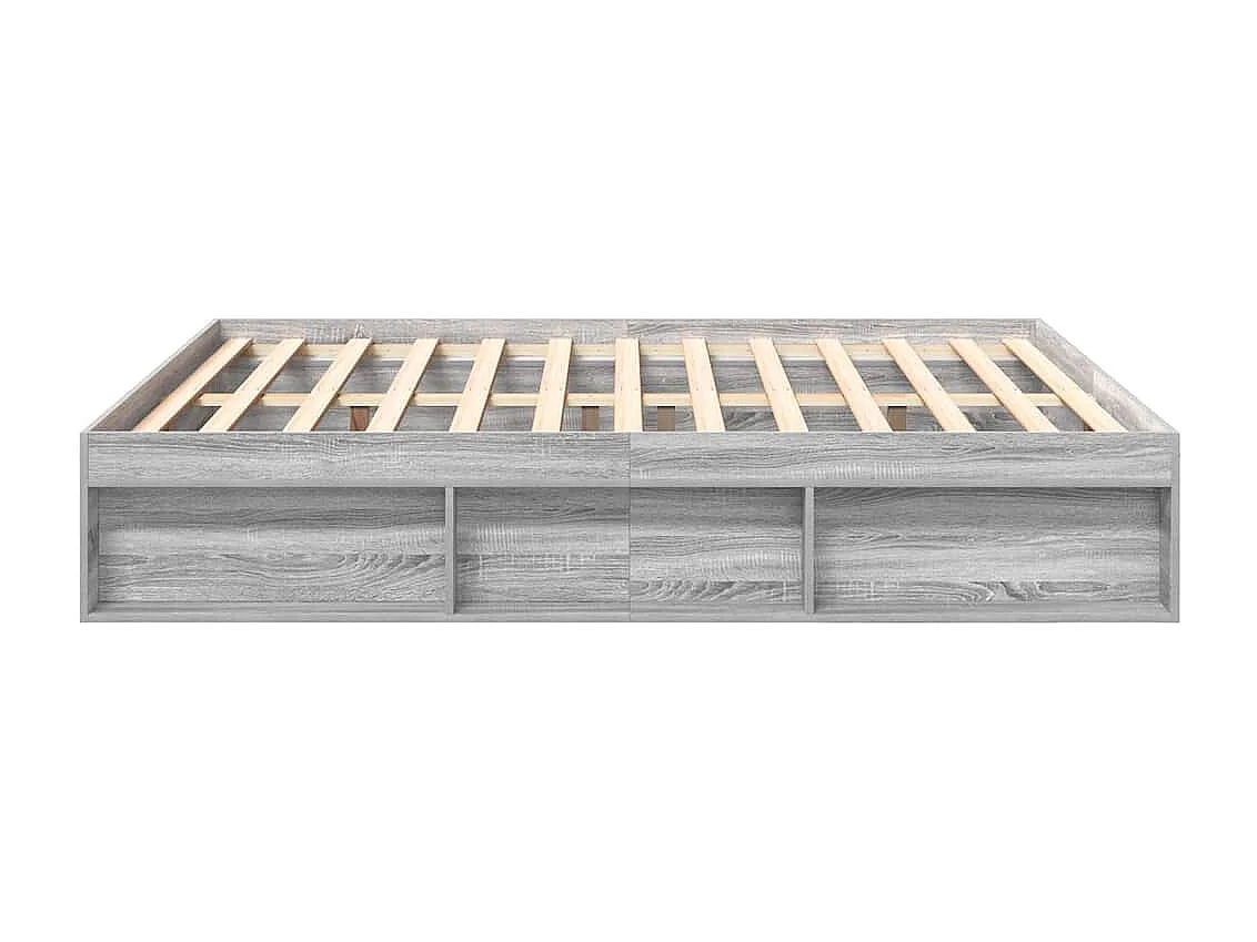 Bettgestell ohne Matratze Sonoma grau 200x200 cm