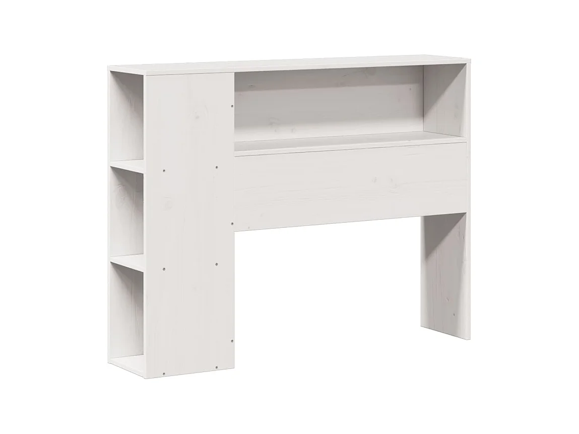 Wit boekenkastbed zonder matras 75x190cm massief grenenhout