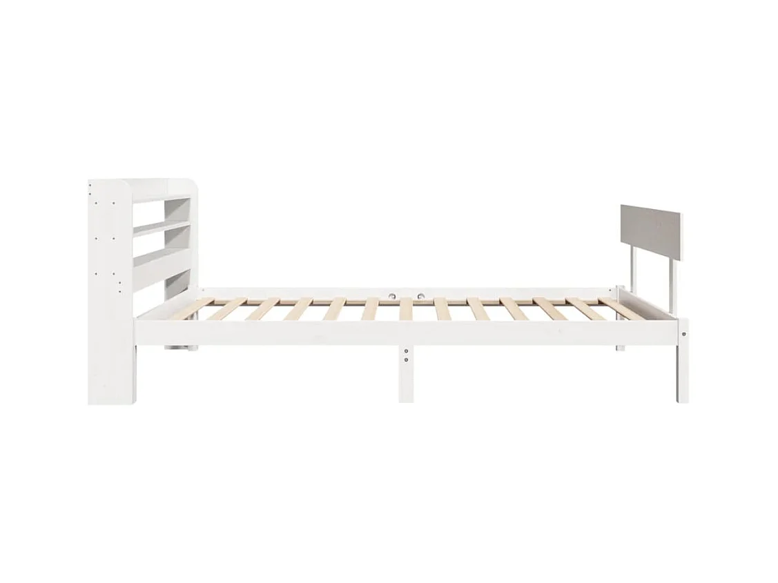 Bedframe zonder matras wit 100x200 cm massief grenenhout