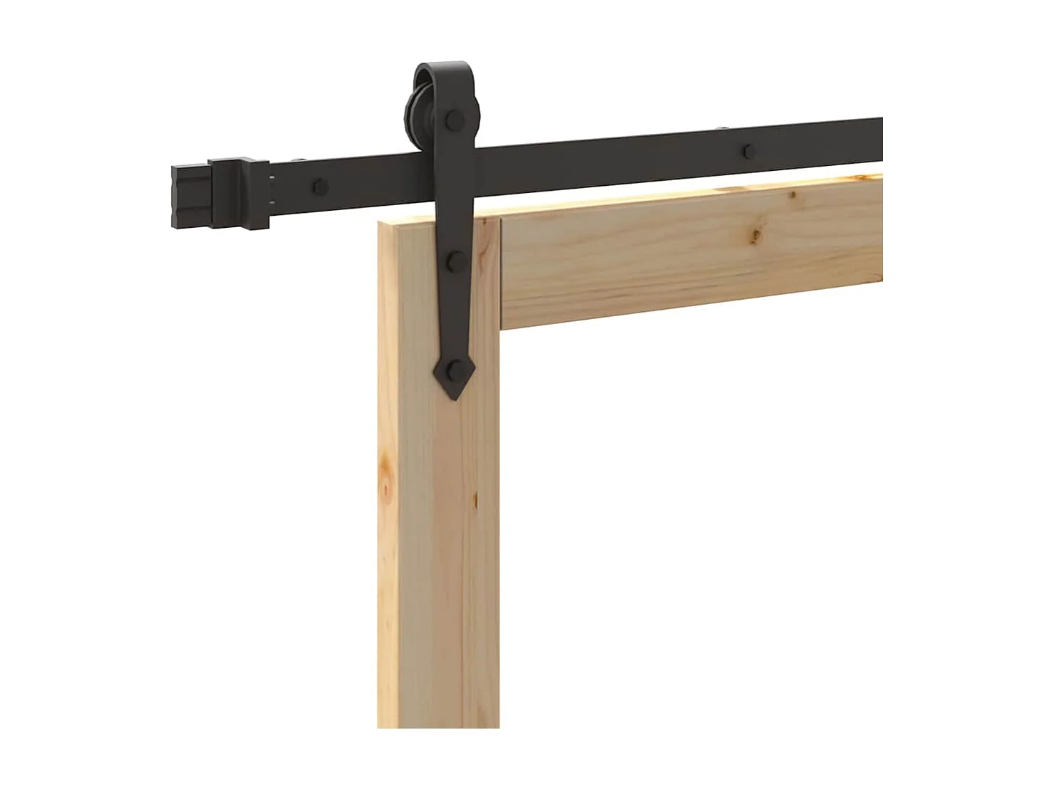 Letto con materasso grigio chiaro tessuto 100x200 cm