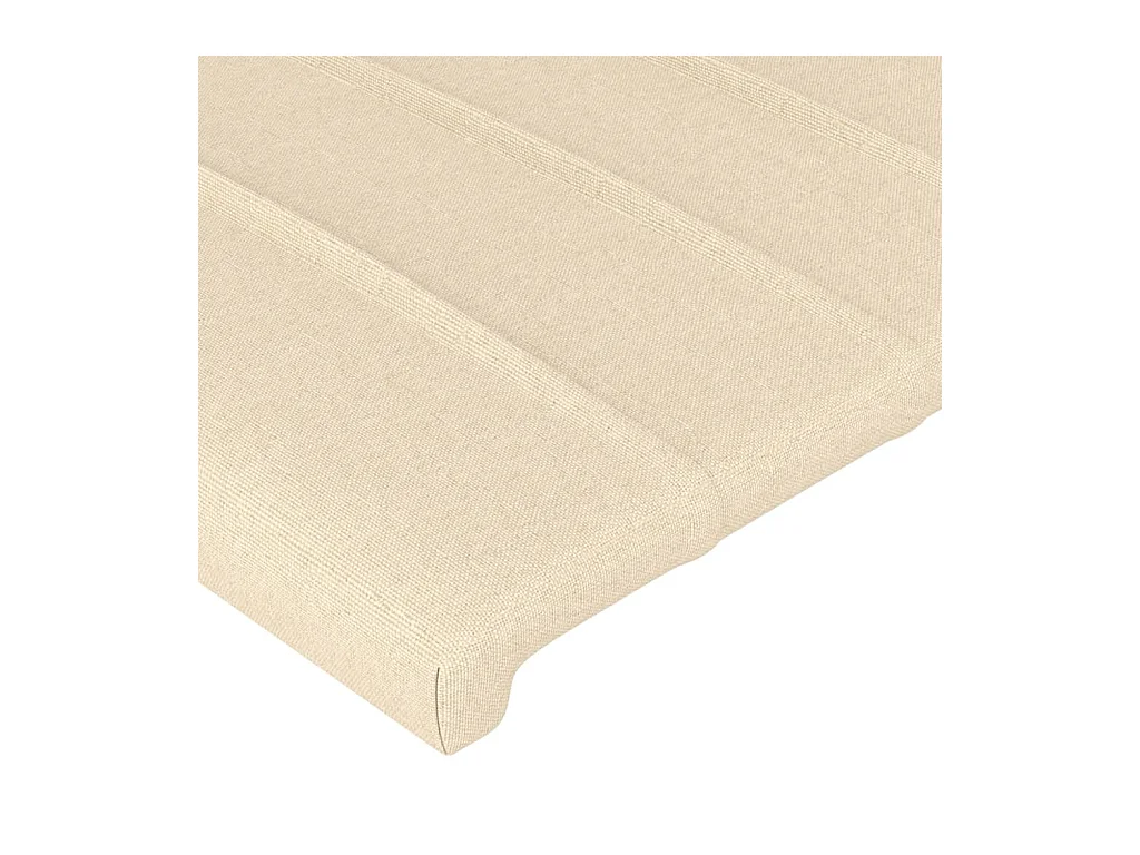 Cadre de lit sans matelas crème 140x200 cm tissu