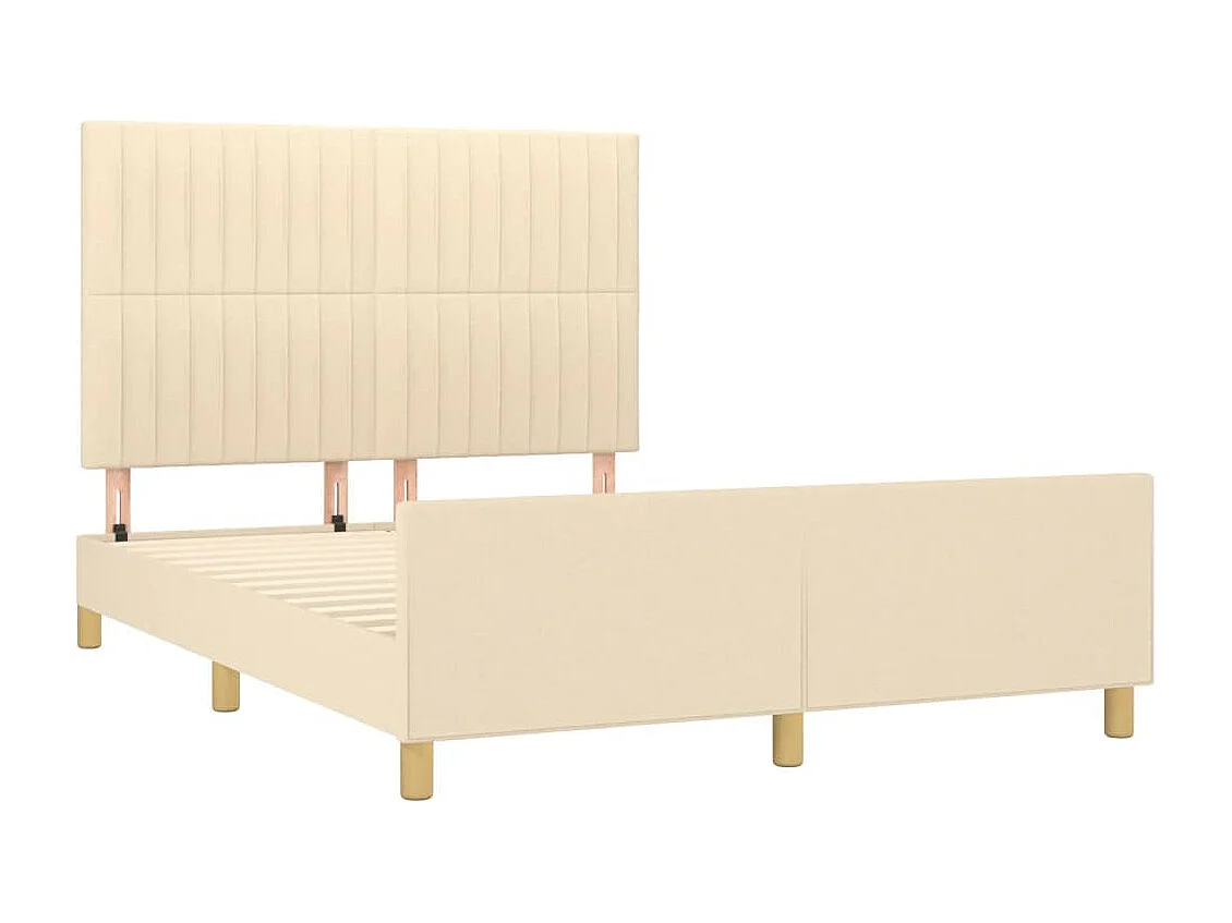 Bedframe zonder matras crème 140x200 cm stof