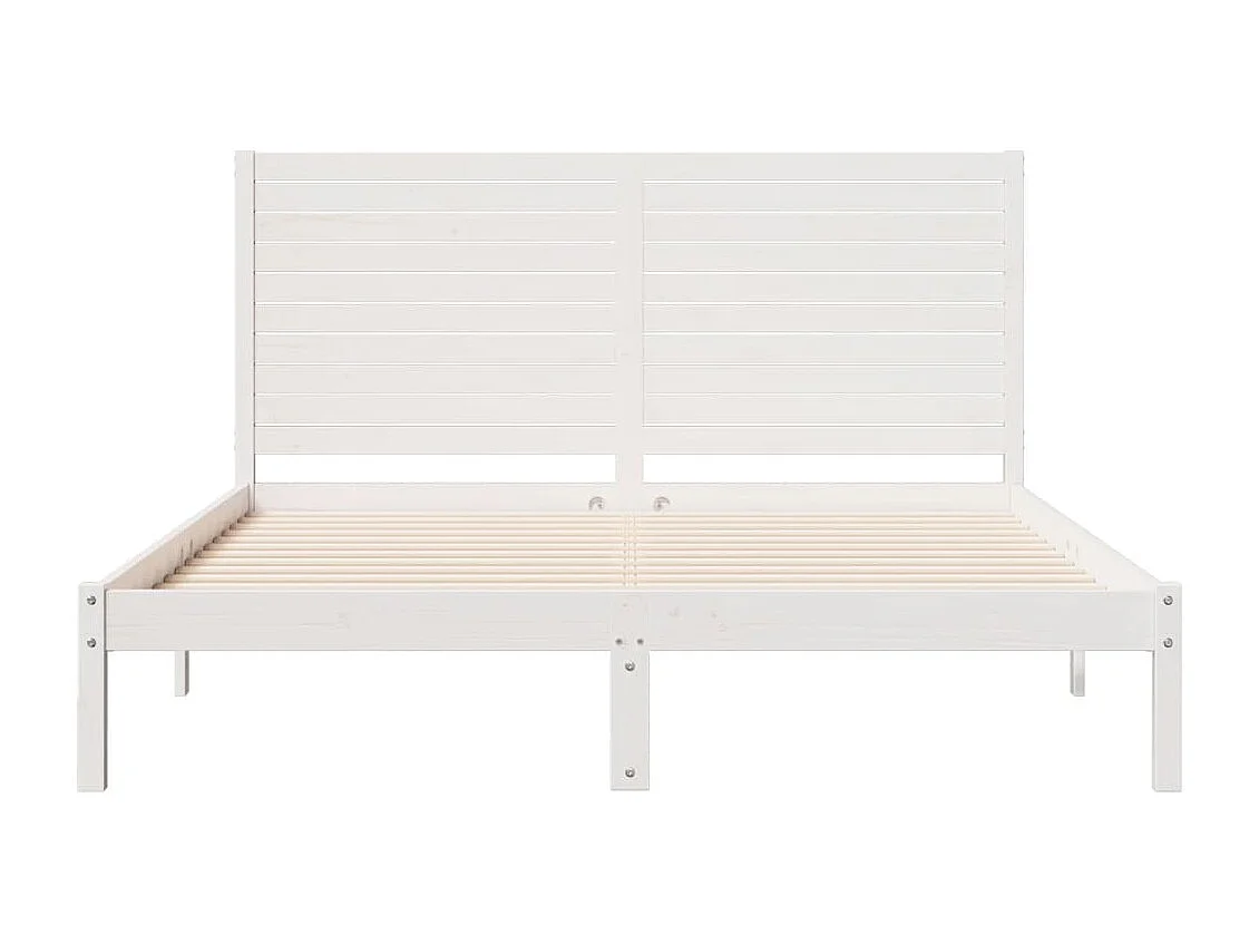 Estructura de cama extra larga sin colchón 160x210 cm madera maciza