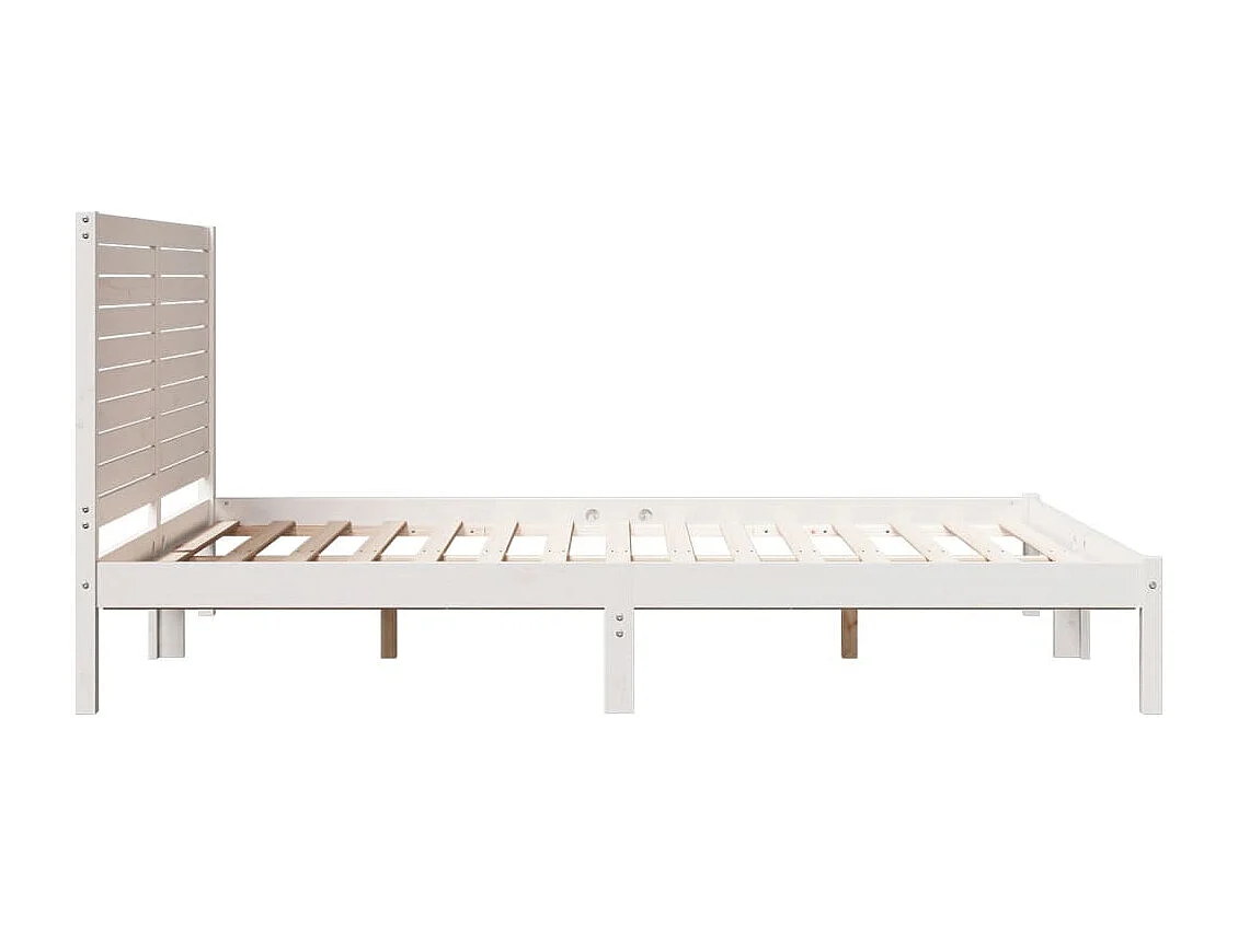 Estructura de cama extra larga sin colchón 160x210 cm madera maciza