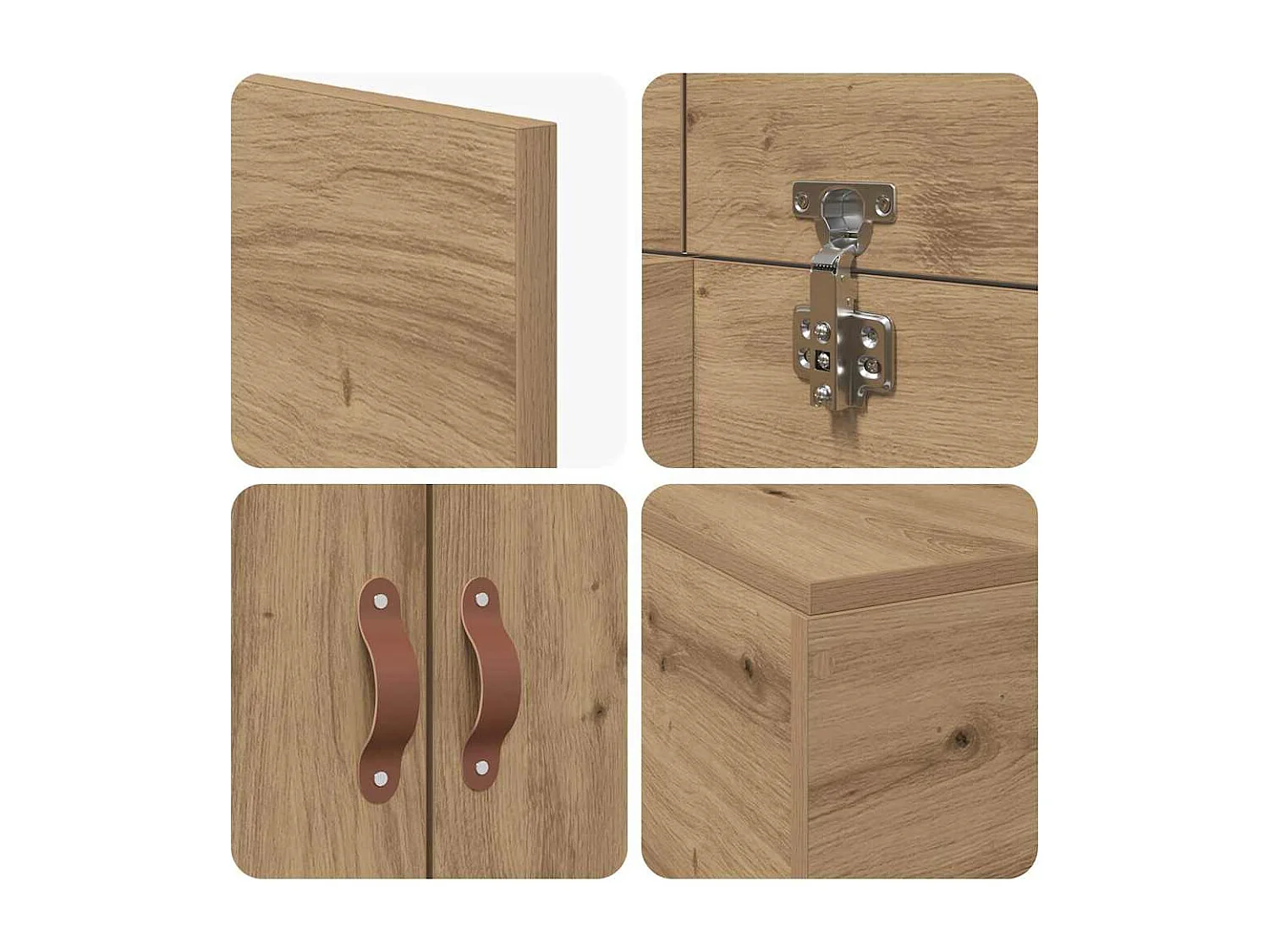 Struttura letto in rovere artigianale 100 x 200 cm in legno ingegnerizzato