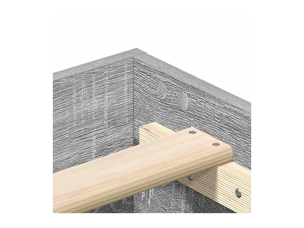 Bedframe zonder matras sonoma grijs 140x200 cm
