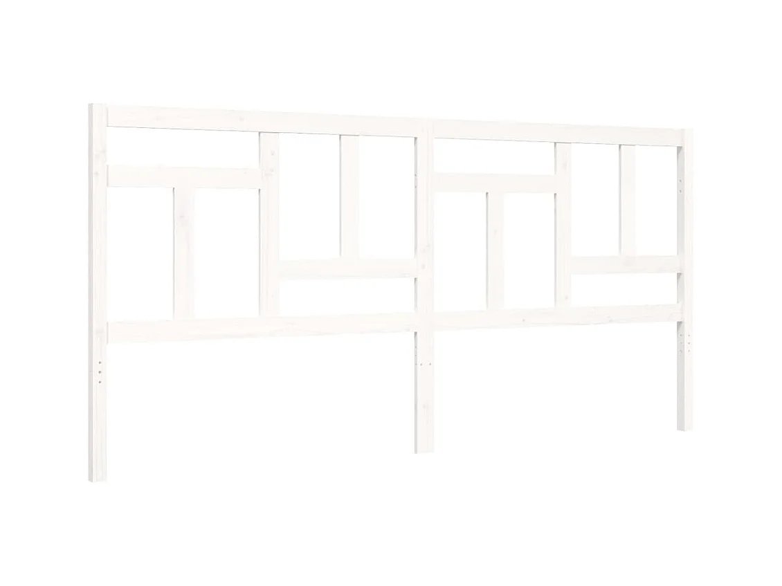 Estructura de cama sin colchón blanca 200x200 cm madera maciza