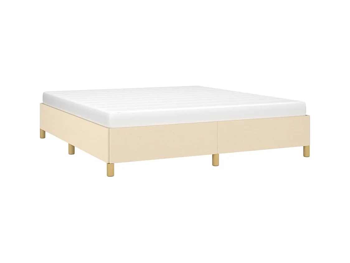 Bedframe zonder matras crème 180x200 cm stof